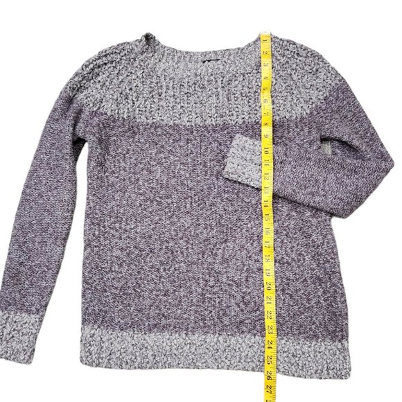FATE Women's Clairina Textured Pullover Scoop Purple Gray Sweater Size S - Picture 4 of 6